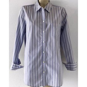 Equipment Tops - EQUIPMENT FEMME BLUE STRIPED TOP SHIRT SZ L Equipment Tops - EQUIPMENT FEMME BLUE STRIPED TOP SHIRT SZ L